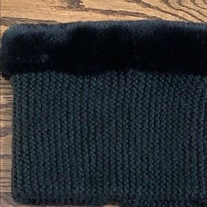 Versace Fur trimmed scarf